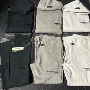 Essentials Black and Gray Hoodie Sweatpants Collection